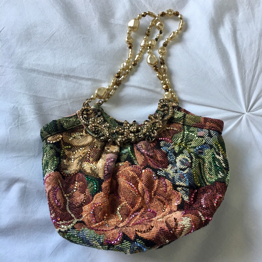 Mary Frances Small Beaded Clutch Handbag